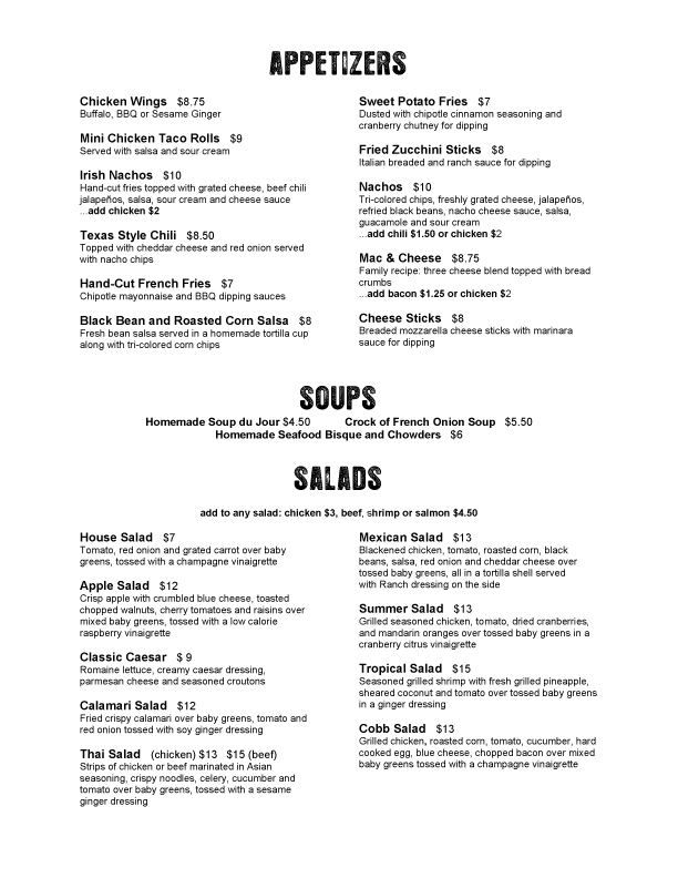Dinner Menu page2